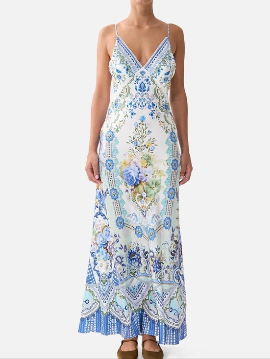 Camilla Dresses & Skirts - Camilla v neck full length bias slip dress In My homespun heart
